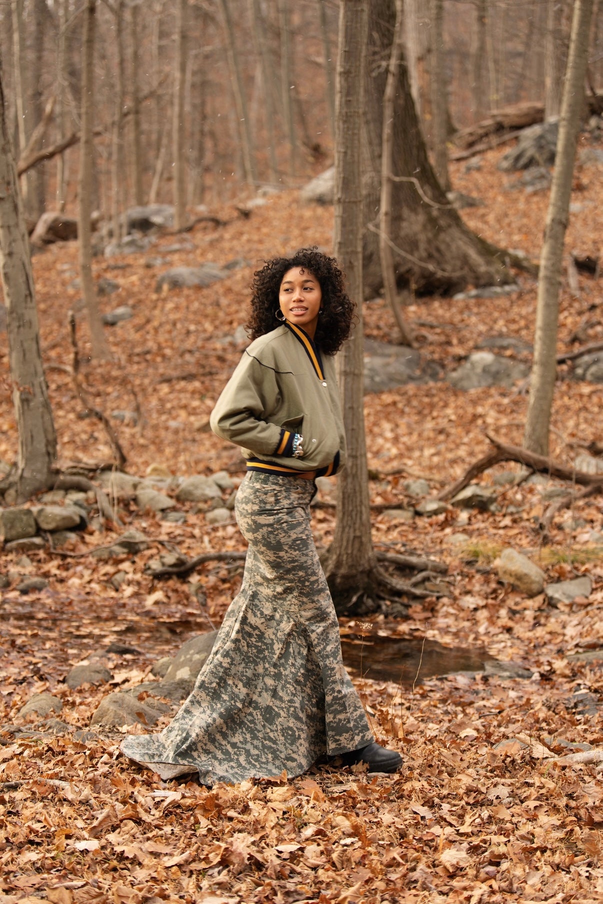 Camo Maxi Skirt - SAMPLE