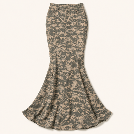Camo Maxi Skirt